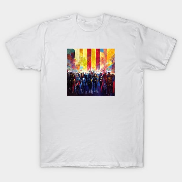 Outside Comic-Con Painting T-Shirt by Nightwing Futures